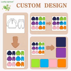 Conjunto <span class=keywords><strong>de</strong></span> Ropa para Niño Novedad Ropa para Bebé y Niño <span class=keywords><strong>de</strong></span> Primavera y Otoño con Sudadera <span class=keywords><strong>de</strong></span> Cuello Alto Tipo Pulóver <span class=keywords><strong>de</strong></span> Dos Piezas - Product Image 3