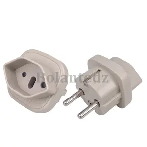 Switzerland Naar Euro Stekker Adapter Italië Naar Eu Converter Brazilië Naar Type-F Schuko Ronde 2 Pins Connector 16a 250V