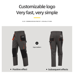 Pantaloni da lavoro per escursioni all'aperto Multi tasche in poliestere abbigliamento da lavoro resistente all'usura pantaloni da lavoro con Logo Cargo - Product Image 2