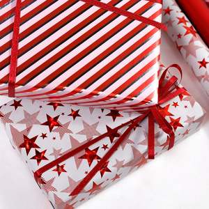 Factory Wholesale Christmas Printing Gift <b>Wrapping</b> <b>Paper</b> Set 43*300 cm Metallic <b>Wrapping</b> <b>Paper</b> - Product Image 2