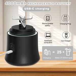 เครื่องปั่นส่วนตัวขนาด 600 มล. แบบพกพา ชาร์จผ่าน USB พร้อมไฟ LED สำหรับปั่นสมูทตี้ที่บ้านหรือกลางแจ้ง - Product Image 6