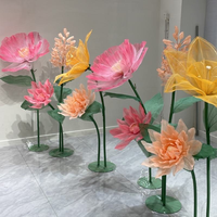 Fleur géante en organza de soie personnalisée L231 pour la décoration de mariage, la décoration de la maison, la vitrine de centre commercial, les événements festifs et les fêtes