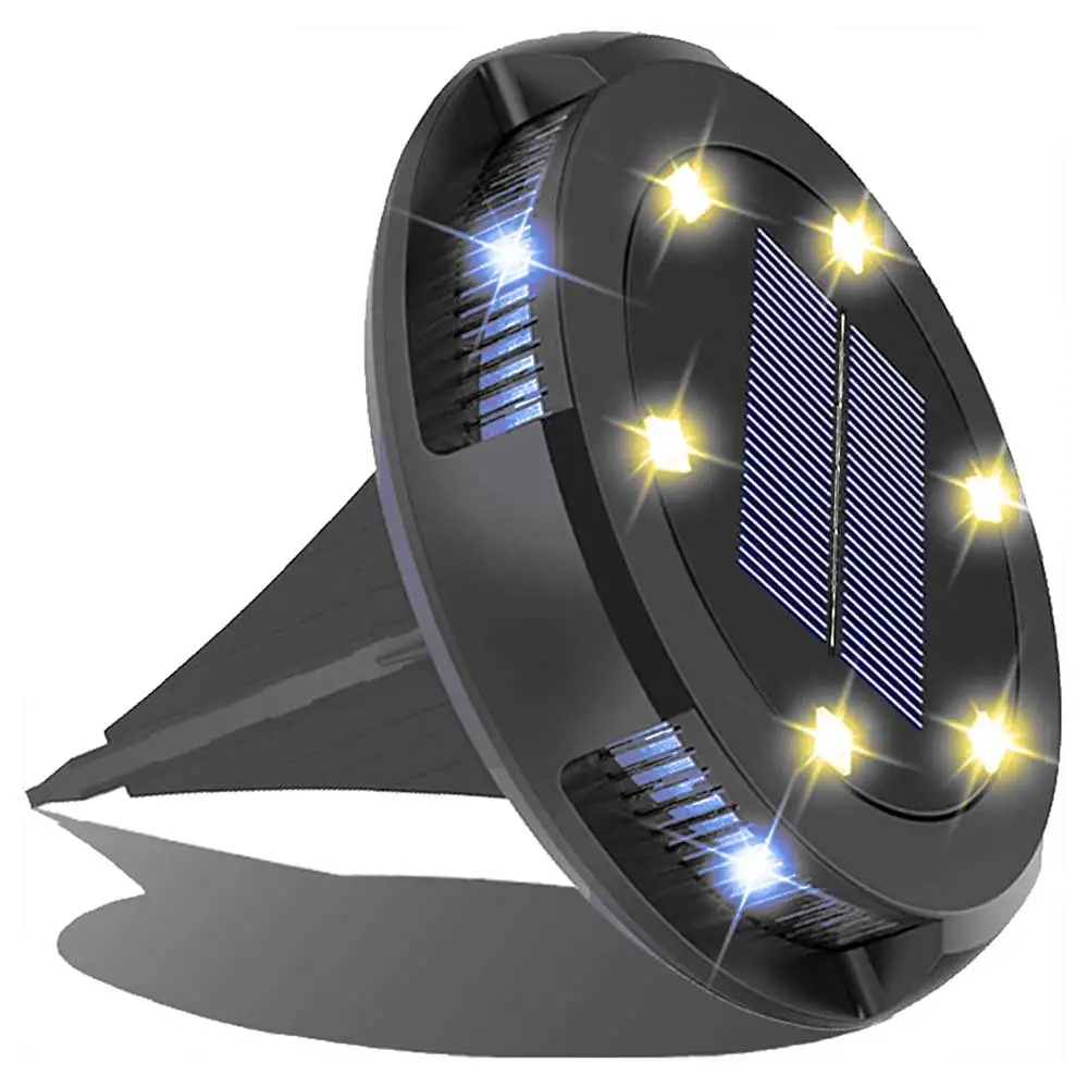 8+4 LED Underground Light ABS Waterproof Solar Garden Light for Outdoor Garden Decoration and Automatic Sensing