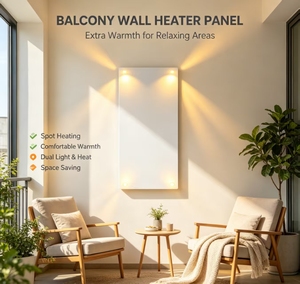 1200W Infrared <b>Heater</b> Carbon Crystal Aluminum With 4 Spotlights Smart Control Home/Restaurant/office Radiant Panel - Product Image 3