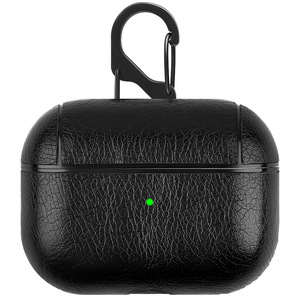 Étui d'écouteurs en cuir Pu avec Logo personnalisé pour <span class=keywords><strong>Airpods</strong></span> 1 2 3 <span class=keywords><strong>Pro</strong></span> - Product Image 1