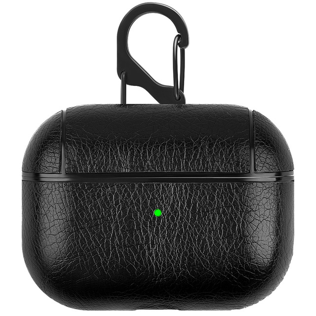 Oem Source Factory Custom Logo Genuine Leather Pu Leather Earphone Case for Airpods 1 2 3 Pro