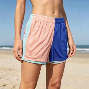 180G Custom high quality 100% Polyester Mesh Shorts Sublimation ,DTG color-blocked Shorts for Men,gym wear,sport Basketball wear - Product Image 3