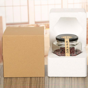 Sáu gân thực phẩm lưu trữ nước sốt mứt container thủy tinh chanh dán Yummy tốt Mật Ong Ong Jar 30ml 50ml 80ml 730ml với kim loại Lug Nắp - Product Image 2