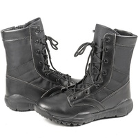 Chaussures de Randonnée Yakeda Imperméables Noires, Bottes Tactiques à Fermeture Éclair Latérale, Bottes du Désert, Équipement Tactique Militaire