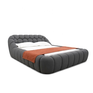 Italiano moderno lusso doppio e <span class=keywords><strong>singolo</strong></span> <span class=keywords><strong>letto</strong></span> in legno <span class=keywords><strong>letto</strong></span> a bolle blu Teddy pile ad alta densità schiuma King Size divano <span class=keywords><strong>letto</strong></span> - Product Image 3