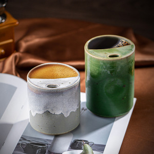 Poterie japonaise faite à la main grande capacité 500ml tasse à café ou à thé en céramique Design de style américain pour cadeaux - Product Image 4