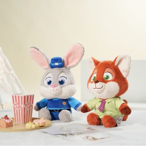 Peluche Ufficiale di Zootopia Nick e Judy, Poliziotti Leopardi, Serie Happy, Giocattolo in Cotone PP, Bambola per Macchina a Pinza - Product Image 2
