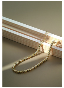 Elegant Vintage Unisex Mini <b>Beaded</b> Chain <b>Bracelet</b> <b>Gold</b> & Rhodium Plated Brass Ball Perfect Gift for Fashion Lovers - Product Image 2