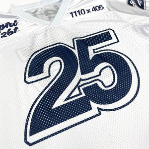 प्रशंसकों अमेरिकी फुटबॉल शर्ट कस्टम क्लासिक डिजाइन लुभावनी जाल सबलिमिनेशन लोगो सड़क पहनते हैं फुटबॉल जर्सी - Product Image 4