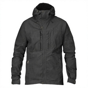 Veste matelassée d'hiver coupe-vent pour homme de haute qualité avec capuche et col montant, respirante, unie et enduite, 100 % polyester/coton - Product Image 2