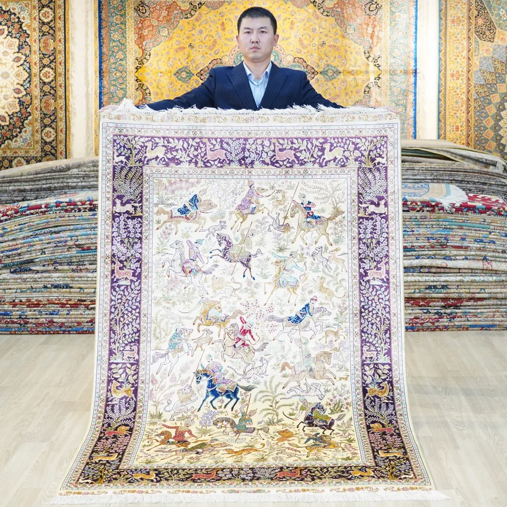 Design Persian Handmade 1 Stück hand geknüpften türkischen China Seiden teppich zu verkaufen