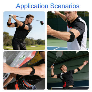 Protector Universal para Codo y <span class=keywords><strong>Rodilla</strong></span>, Ajustable, Ligero, con Cierre Magnético de Silicona, Cinturón de Soporte Extraíble, Protección para Tenis y Deportes - Product Image 6