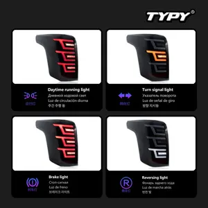 Kit de feux arrière LED dynamiques à clignotants séquentiels pour Mitsubishi Triton 2015-2018, mise à niveau et modification pour véhicule - Product Image 2