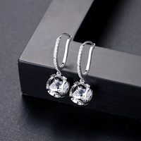 LUOTEEMI — boucles d'oreilles féerique en diamant pour filles, bijou moderne et mignon fait à la main