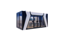 Conteneur mobile préfabriqué de luxe moderne et modulaire extensible avec porte de sécurité en acier et panneaux en laine de roche pour une protection environnementale optimale