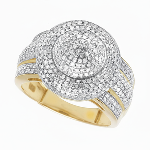 Anillo de compromiso de moissanita de plata S925 chapado en oro de dos tonos, anillo de boda helado, joyería de lujo para mujer, diseño Popular de EE. UU. - Product Image 1