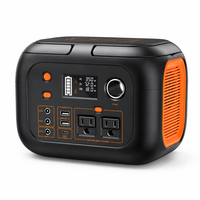 Station d'alimentation portable 296Wh 300W, alimentation 80000mAh AC DC USB-C, charge sans fil 10W, LED pour le camping, la randonnée et la secours en extérieur