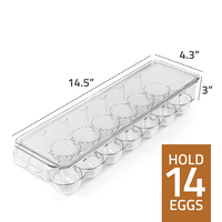 Conteneur à œufs pour réfrigérateur avec couvercle et poignée, support à œufs empilable transparent pour le rangement et l'organisation de la cuisine