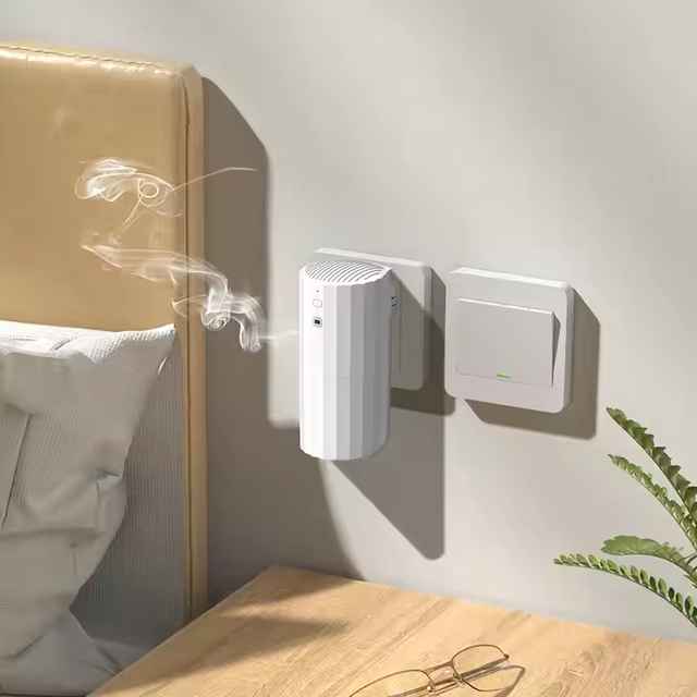 Portable Smart Aroma Diffuser Machine Home Wall Plug-in Electric Essential Oil Diffuser Waterless Aroma Therapy Diffuser Device