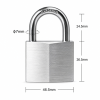 Cadenas léger en aluminium avec cylindre en laiton, 2 clés en laiton, durable, écologique, antivol, étanche IP65, pour salle de sport