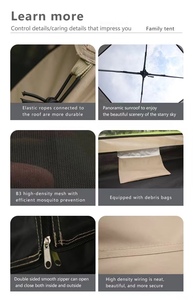 Tenda da campeggio Wilderness goditi la <span class=keywords><strong>vista</strong></span> panoramica tecnologia innovativa protezione solare addensata rivestimento in argento tenda da esterno per famiglie - Product Image 4