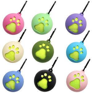 Kanca ile çevre dostu kadife köpek tenis topu kol tutucu-eller serbest açık Pet oyuncak depolama - Product Image 1