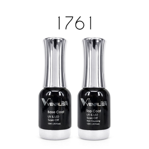 2PCS 12ML Venalisa Nail Art <span class=keywords><strong>Manucure</strong></span> Bonder Water Base Coat No-Wipe Top Coat Enamel Nail Polish UV Gel Kit - Product Image 2