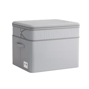 กล่องเก็บเสื้อผ้าแบบพับได้ รูปทรงสี่เหลี่ยม สีพื้น ความจุขนาดใหญ่ สำหรับเก็บผ้าห่มและเสื้อผ้า - Product Image 2