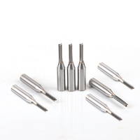 Fraise droite TCT à 2 dents, revêtement aluminium-étain, OEM, spécialisée pour le bois, pour la fabrication de panneaux et la gravure 3D sur bois