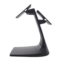 Support d'écran tactile de bureau en alliage d'aluminium de haute qualité et stable avec câble dissimulé, noir, en stock pour utilisation en point de vente
