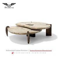 Table d'appoint de style nord-américain, design italien minimaliste, unique, luxe léger, personnalisable pour les salons de villas