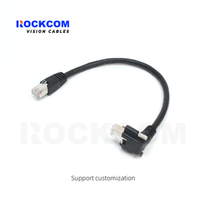 Câble <span class=keywords><strong>Ethernet</strong></span> <span class=keywords><strong>10</strong></span> GigE RJ45 vers RJ45 avec vis à angle droit 90D High Flex en option <span class=keywords><strong>10</strong></span> Gigabit pour caméra industrielle Cat.6A - Product Image 3