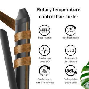 Chuyên Nghiệp Tóc Styler Cho Nam Giới Curling Sắt Tóc Salon Lược Làm Tóc Bàn Chải Tóc Curler LCD Tự Động Tắt 50W - Product Image 6