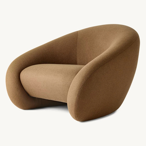 Meubles <span class=keywords><strong>de</strong></span> maison <span class=keywords><strong>de</strong></span> style américain Salon contemporain <span class=keywords><strong>de</strong></span> luxe Chaise pivotante en tissu <span class=keywords><strong>de</strong></span> velours <span class=keywords><strong>Reyne</strong></span> Canapé 1 siège à dossier haut - Product Image 4