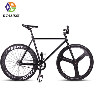 Vélo de piste professionnel à vitesses fixes en acier à haute teneur en carbone, avec roue à trois brins en alliage de magnésium et freins V doubles pour la <span class=keywords><strong>course</strong></span> sur piste - Product Image 5
