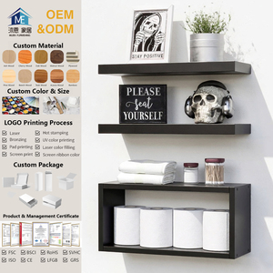 Kệ nổi màu đen bộ 3, Kệ phòng tắm hiện đại kệ treo tường để trang trí tường - Product Image 1