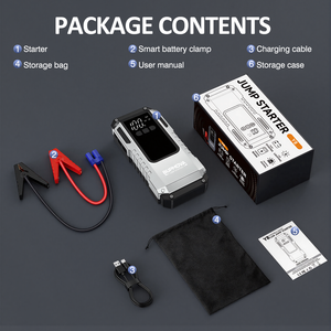 Avviatore di Emergenza per Auto e Moto, Power Bank <span class=keywords><strong>12V</strong></span> al <span class=keywords><strong>Litio</strong></span> con Pompa d'Aria e Gonfiatore Pneumatici, Corrente di Picco 2800A, Antiscintilla - Product Image 6