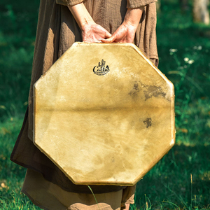 SUCCESS Günstiger Preis 40-60cm Handgefertigte Runde Schamanentrommeln aus Holz mit Natürlichem Ziegenfell Premium Percussion mit Tasche und Schlägel - Product Image 2