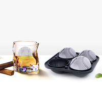 Moule à glace abrasif en forme de baseball pour cocktail My Reusable Silicone and Whisky Bourbon Party Drink