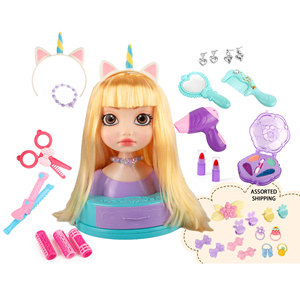 Tête de poupée princesse en gros pour filles, jeu de simulation, habillage, coiffure et tressage - Product Image 6