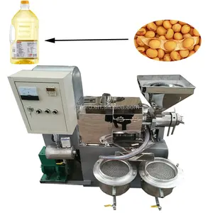 Prensa de aceite comercial completamente automática, máquina de prensado y filtrado de aceite de colza de maní, prensa de aceite de tornillo pequeño de acero inoxidable