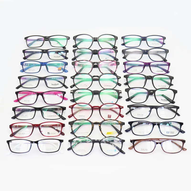 Vente en gros prix d'usine promotionnel pas cher lunettes hommes TR90 montures de lunettes lunettes petites montures optiques carrées 2024