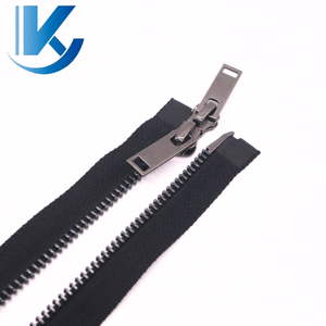 Vente en gros 5 # <span class=keywords><strong>fermeture</strong></span> <span class=keywords><strong>à</strong></span> glissière en métal de couleur personnalisée multicolore avec dents en laiton jaune et clips en métal doré chaîne <span class=keywords><strong>à</strong></span> fermoir de type fermé - Product Image 4