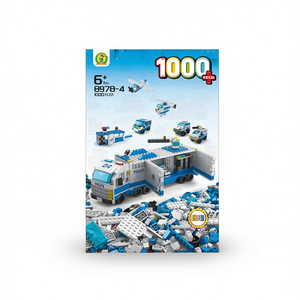 Camion de police à construire, 1000 pièces, ensemble de blocs de construction 6 en 1 pour enfants de 6 ans et plus - Product Image 2