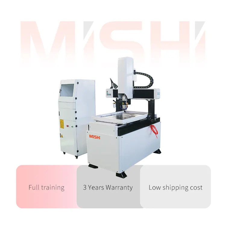 Mishi Mini Máquina roteadora CNC 6090 de 3 eixos, nova condição, metal, acrílico, corte e gravação, preço competitivo